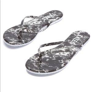 tkees black marble sandals